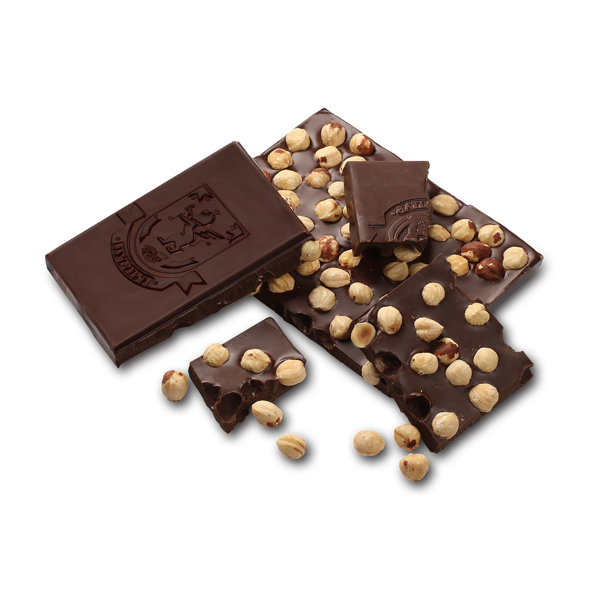 Весовой шоколад темный с фундуком